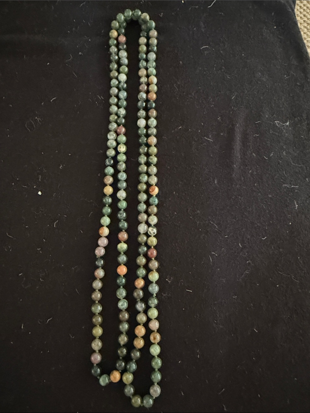 Source Unknown Multicolor Green and Earth Tone Beaded Necklace